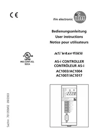Notice IFM AC1004 Industrielle Automatisierung