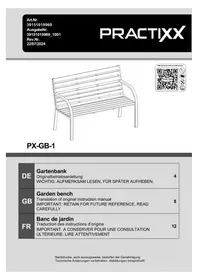 Notice SCHEPPACH PXGB1 Banc de jardin