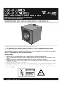 Notice Canarm GSQ165D Ventilateur