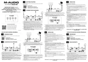 Notice M-AUDIO TRACK DUO HD Interface audio