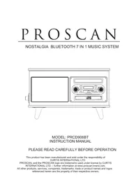 Notice Proscan PRCD906BT Platine_disque
