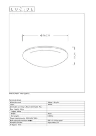 Notice Lucide BIANCA 791641961 Lampe