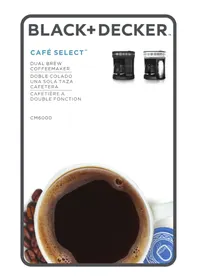 Notice BLACK & DECKER CAFé SELECT CM6000 Coffee machine