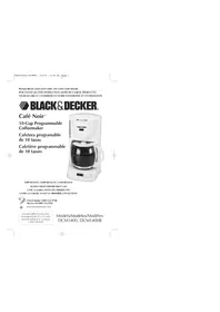 Notice BLACK & DECKER DCM1400B Coffee machine