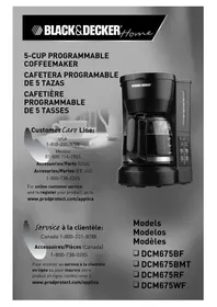 Notice BLACK & DECKER DCM675RF Coffee machine