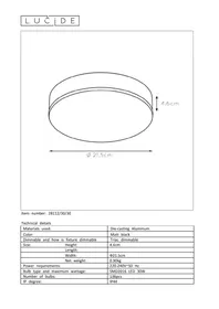 Notice Lucide CERES 281123030 Plafonnier