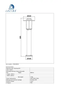 Notice Lucide GOESS 278428043 Lampadaire extérieur