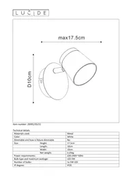 Notice Lucide HELOïSE 269910531 Applique murale