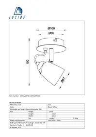Notice Lucide RIDE 269560530 Luminaire