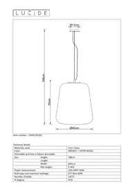Notice Lucide GLORIO 254014565 Luminaire