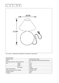 Notice Lucide FARO 145538136 Lampe électrique