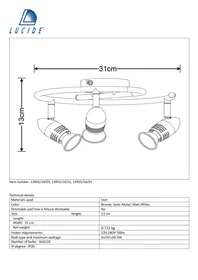 Notice Lucide CARO 139551412 Luminaire