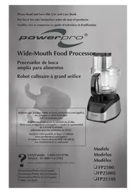 Notice BLACK & DECKER FP2500S Food Processor