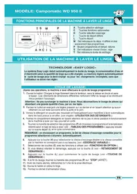 Notice Campomatic WD950E Machine à laver