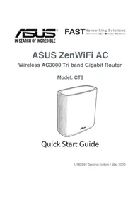 Notice ASUS ZENWIFI AC CT8 Juhtmevaba ruuter