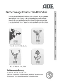 Notice ADE BERTHA KE 1722 Balances de cuisine