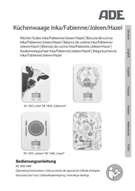 Notice ADE HAZEL KE 1606 Balances de cuisine