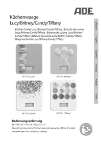 Notice ADE TIFFANY KE 1721 Balances de cuisine