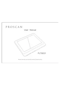 Notice Proscan PLT8031 Tablette