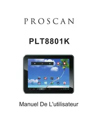 Notice Proscan PLT8801K Tablette