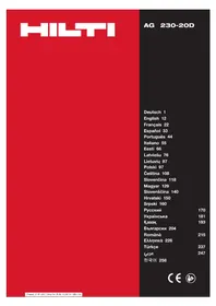 Notice HILTI AG 23020D Jahvataja
