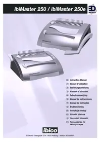 Notice IBICO IBIMASTER 250E Relieuse