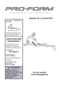 Notice Pro-form PFICVRW70114.0 Rameur