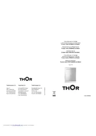 Notice Thor TLVI 75 Máquinas de lavar loiça