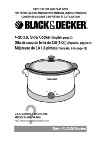 Notice BLACK & DECKER SLO400 Saucepan