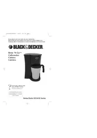 Notice BLACK & DECKER BREW 'N GO DCM18 Maquina de cafe