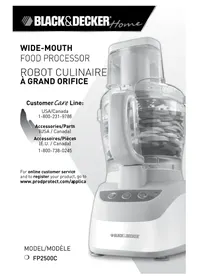 Notice BLACK & DECKER FP2500C Robot ménager