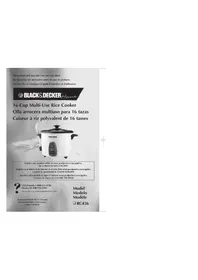 Notice BLACK & DECKER RC436 Rice cooker