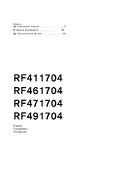 Notice GAGGENAU RF471704 Congélateur