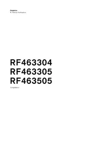 Notice GAGGENAU RF463305 Réfrigérateur