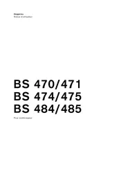 Notice GAGGENAU BS474112 Four