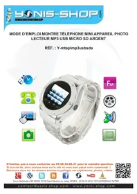 Notice Yonis YMTAPLMP3USBSDA Smartwatch