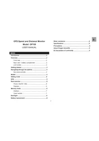 Notice OREGON SCIENTIFIC GP108 Montre connectée sportive