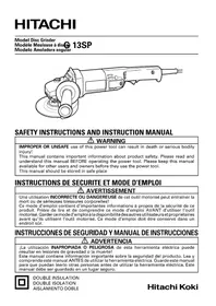 Notice HITACHI G 13SP