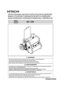 Notice HITACHI EC 129 Compresseur