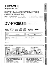 Notice HITACHI DVPF35U Combi DVD video