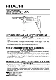 Notice HITACHI DH 24PC Perceuse