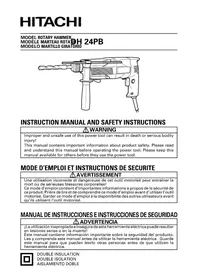 Notice HITACHI DH 24PB Perceuse