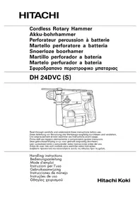 Notice HITACHI DH 24DVC(S) Perceuse