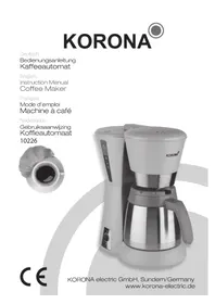 Notice KORONA 10226 Koffiemachine