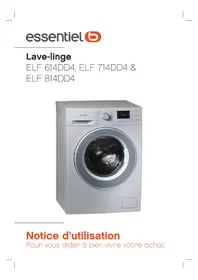 Notice ESSENTIELB ELF 814 DD4 Lave-linge
