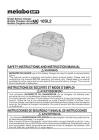 Notice HiKOKI UC 10SL2 Cargador de batería