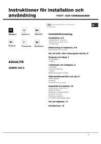 Notice HOTPOINT AQM9D 490 U AQUALTIS Vaskemaskine
