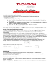 Notice THOMSON TLS808 Tensiomètre
