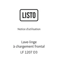 Notice LISTO LF 1207 D3 Lave-linge