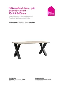 Notice Leen Bakker JENS Table